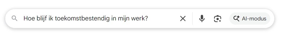 Vraag in Google balk 